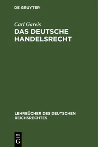 Das Deutsche Handelsrecht_cover