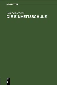 Die Einheitsschule_cover