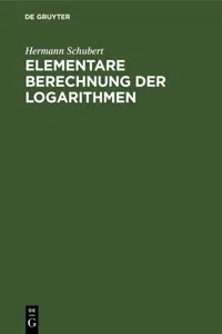 Elementare Berechnung der Logarithmen_cover