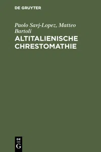 Altitalienische Chrestomathie_cover