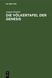 Die Völkertafel der Genesis_cover