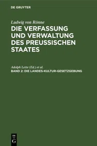 Die Landes-Kultur-Gesetzgebung_cover