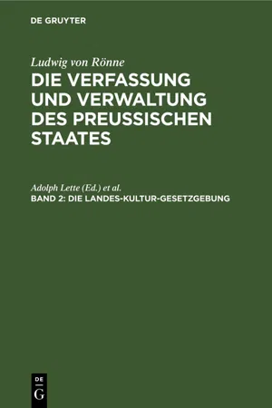 Die Landes-Kultur-Gesetzgebung