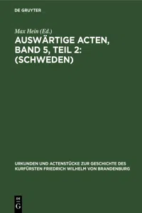 Auswärtige Acten, Band 5, Teil 2_cover