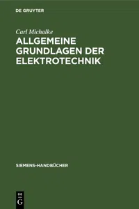 Allgemeine Grundlagen der Elektrotechnik_cover