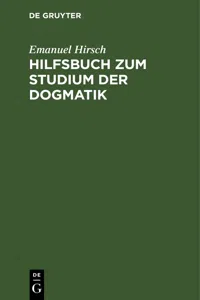 Hilfsbuch zum Studium der Dogmatik_cover