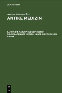 Die naturphilosophischen Grundlagen der Medizin in der griechischen Antike_cover