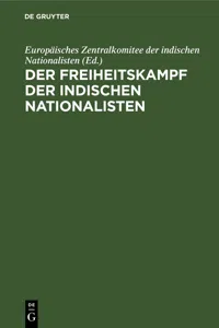 Der Freiheitskampf der indischen Nationalisten_cover