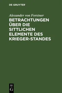 Betrachtungen über die sittlichen Elemente des Krieger-Standes_cover