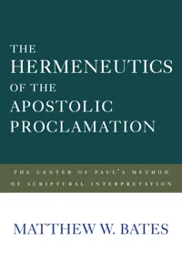 The Hermeneutics of the Apostolic Proclamation_cover