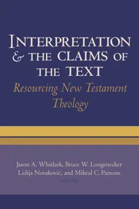 Interpretation and the Claims of the Text_cover