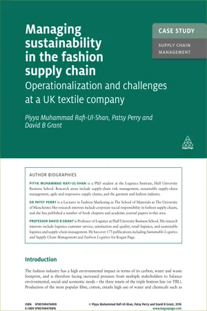 Case Study: Managing Sustainability in the Fashion Supply Chain