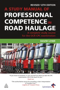 A Study Manual of Professional Competence in Road Haulage_cover