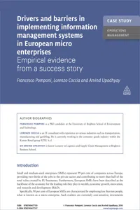 Case Study: Drivers and Barriers in Implementing Information Management Systems in European Micro Enterprises_cover