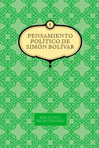 Pensamiento político de Simón Bolívar. Vol. 5_cover