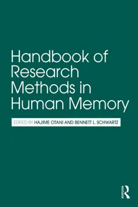 Handbook of Research Methods in Human Memory_cover