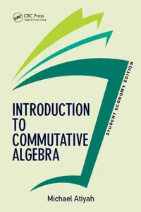 Introduction To Commutative Algebra, Student Economy Edition_cover