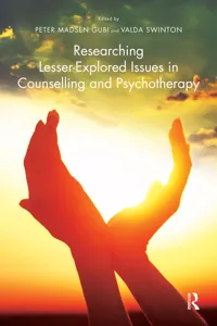 Researching Lesser-Explored Issues in Counselling and Psychotherapy_cover