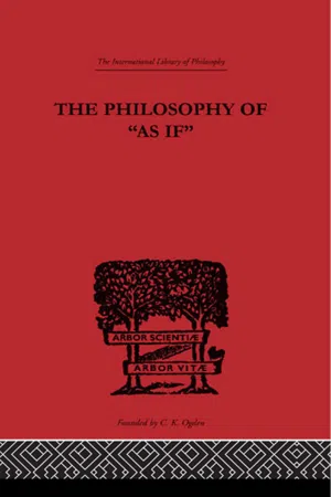 The Philosophy of As if