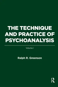 The Technique and Practice of Psychoanalysis_cover