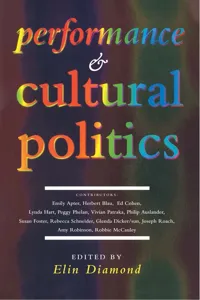 Performance and Cultural Politics_cover