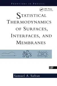 Statistical Thermodynamics Of Surfaces, Interfaces, And Membranes_cover