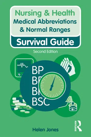 Medical Abbreviations & Normal Ranges