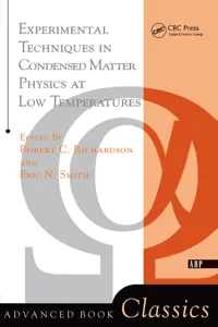 Experimental Techniques In Condensed Matter Physics At Low Temperatures_cover