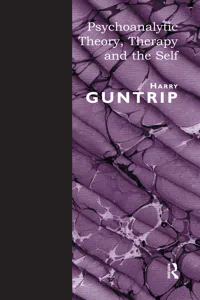 Psychoanalytic Theory, Therapy and the Self_cover