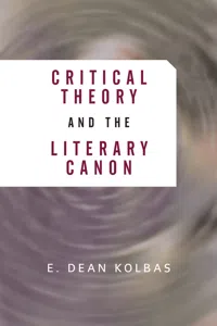 Critical Theory And The Literary Canon_cover