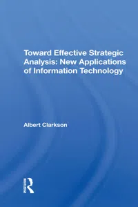 Toward Effective Strategic Analysis_cover