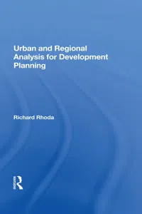 Urban And Regional Analysis For Development Planning_cover