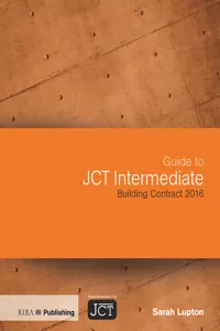 Guide to JCT Intermediate Building Contract 2016_cover