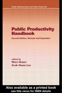 Public Productivity Handbook_cover