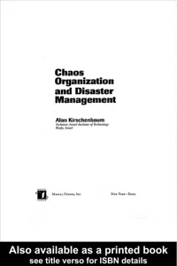Chaos Organization and Disaster Management_cover