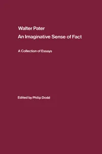 Walter Pater: an Imaginative Sense of Fact_cover