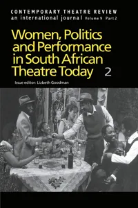 Women, Politics and Performance in South African Theatre Today_cover