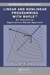 Linear and Nonlinear Programming with Maple_cover