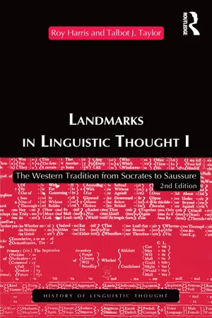 Landmarks In Linguistic Thought Volume I