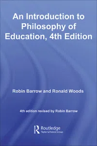 An Introduction to Philosophy of Education_cover