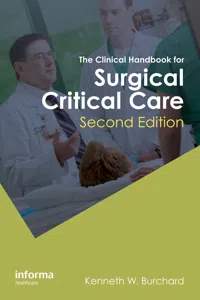 The Clinical Handbook for Surgical Critical Care_cover