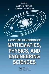 A Concise Handbook of Mathematics, Physics, and Engineering Sciences_cover