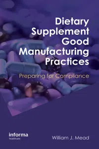 Dietary Supplement Good Manufacturing Practices_cover