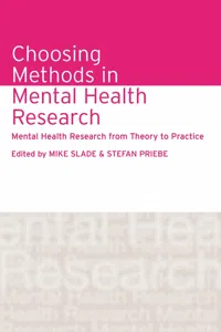 Choosing Methods in Mental Health Research_cover