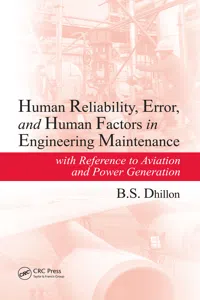 Human Reliability, Error, and Human Factors in Engineering Maintenance_cover