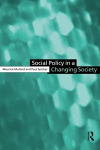 Social Policy in a Changing Society_cover