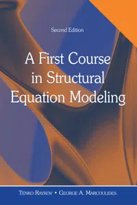 A First Course in Structural Equation Modeling_cover