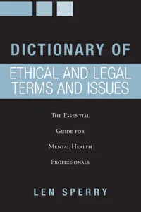 Dictionary of Ethical and Legal Terms and Issues_cover