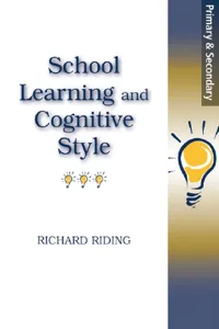 School Learning and Cognitive Styles_cover