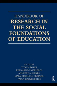 Handbook of Research in the Social Foundations of Education_cover